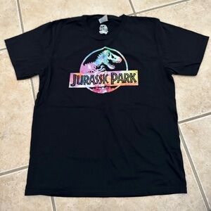 Kids Jurassic Park Logo Tie Dye Gloss Graphic T-Shirt Size: L